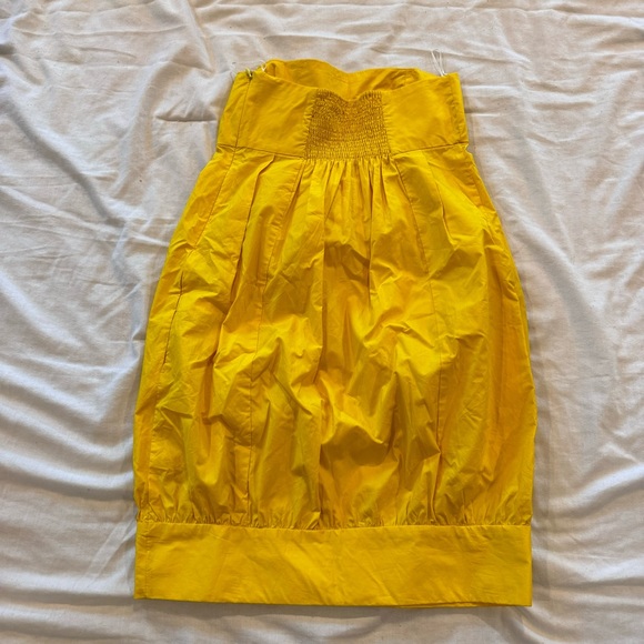 ZARA Basic Tube Dress Size S Yellow - Picture 3 of 4